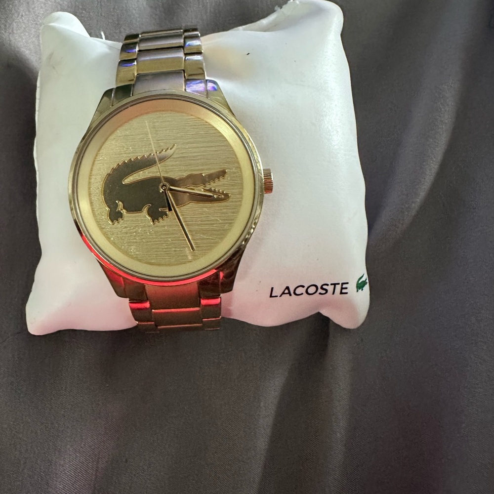 Lacoste Gold Watch Elegant Minimalist Design